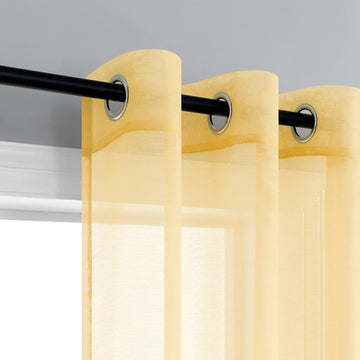 Single pc of Yellow Sheer Curtains / Janzah Collection