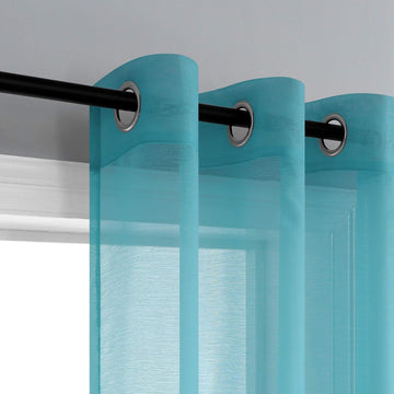 Single pc of Teal Sheer Curtains – Soft, Airy